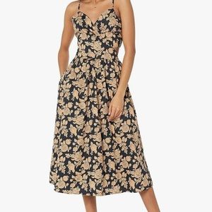 The Drop Women's Makenna Strappy Cross-Front Smocked-Back Midi Dress